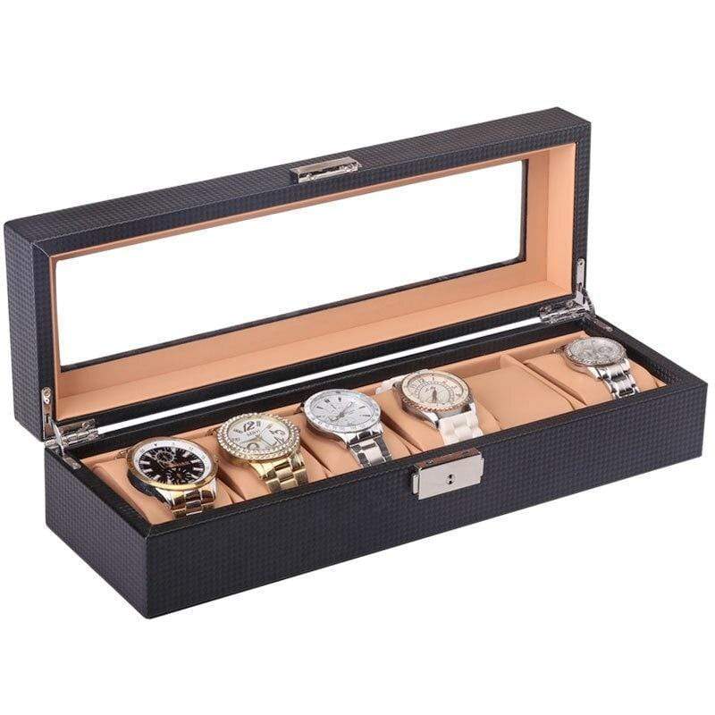 CARBON WATCH BOX <br/>6 SLOTS