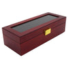 SOLID WOOD WATCH BOX <br/> 6 SLOTS
