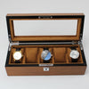 WOODEN WATCH BOX WITH LOCK <br/> 5 SLOTS