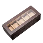 BEIGE WOODEN WATCH BOX 5 SLOTS