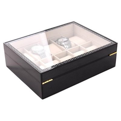 BLACK STORAGE WATCH BOX  10 SLOTS