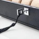 CARBON FIBER WATCH BOX WITH LOCK 12 SLOTS