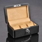 CARBON FIBER WATCH BOX WITH LOCK3 SLOTS