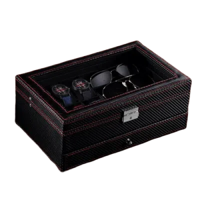 CARBON FIBER WATCH CASE<br/> 6 SLOTS