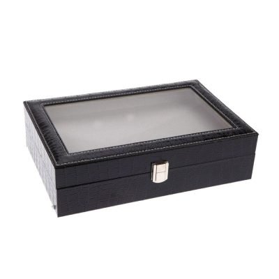 CROCODILE LEATHER WATCH BOX 12 SLOTS