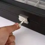 LEATHER WATCH AND JEWELLERY BOX  8 SLOTS