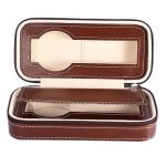 LEATHER WATCH CASE  2 SLOTS