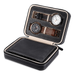 LEATHER WATCH CASE  4 SLOTS