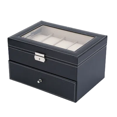 LEATHERETTE WATCH BOX <br/>20 SLOTS