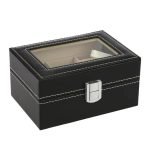 LEATHERETTE WATCH BOX 3 SLOTS