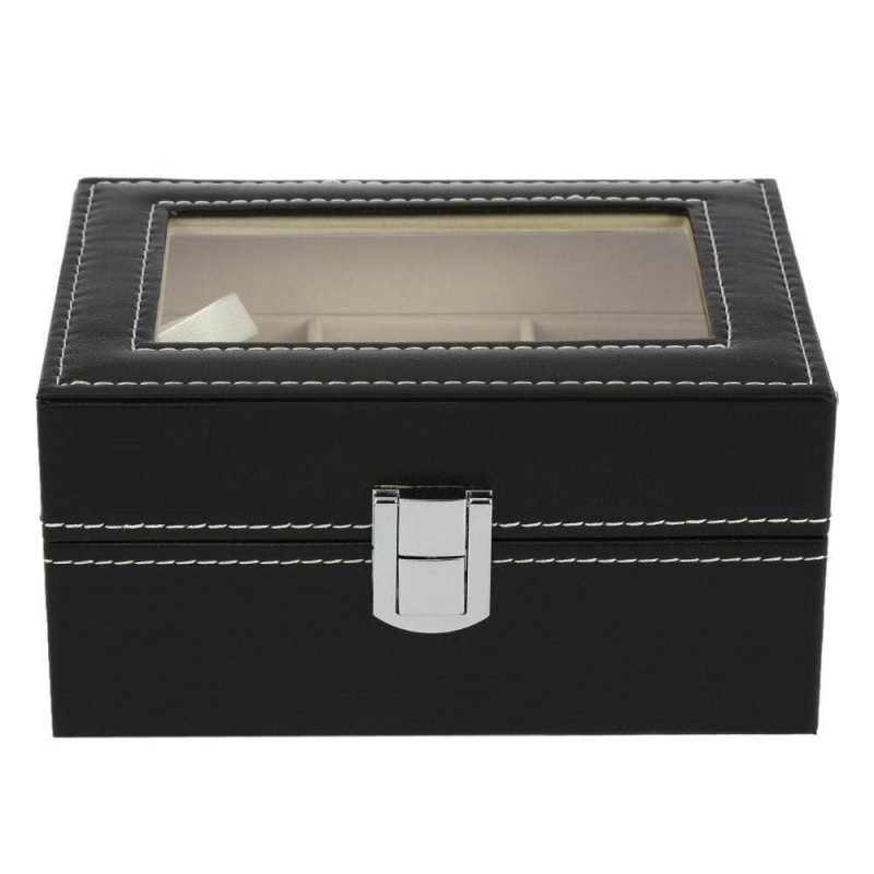 LEATHERETTE WATCH BOX 3 SLOTS