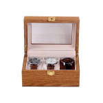 LUXURY WOOD WATCH BOX  3 SLOTS