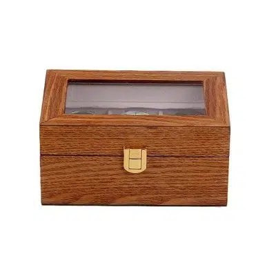 LUXURY WOOD WATCH BOX <br/> 3 SLOTS