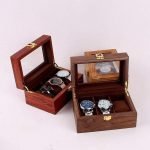 LUXURY WOOD WATCH BOX  3 SLOTS