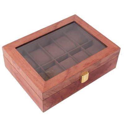 LUXURY WOODEN WATCH BOX  10 SLOTS