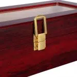 RED WOOD WATCH BOX  6 SLOTS