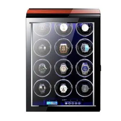 REMONTOIR MONTRE AUTOMATIQUE BOIS LAQUÉ <br/>12 SLOTS