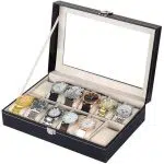 SIMILI LEATHER WATCH CASE  12 SLOTS
