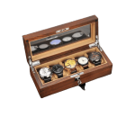 SOLID WOOD WATCH BOX  5 SLOTS