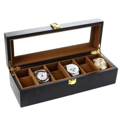 STORAGE BOX FOR WATCHES  6 SLOTS