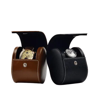 Porta Orologi da Viaggio Nero <br/>1 Posto