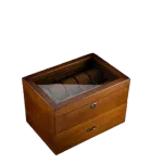 VINTAGE ASH WOOD WATCH BOX   20 SLOTS