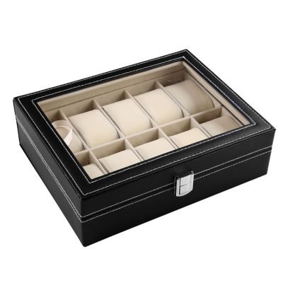 WATCH BOX IMITATION LEATHER  10 SLOTS