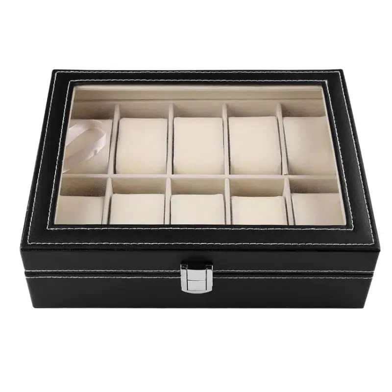 WATCH BOX IMITATION LEATHER  10 SLOTS