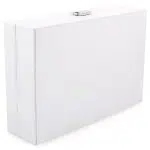 WHITE LEATHERETTE WATCH BOX12 SLOTS