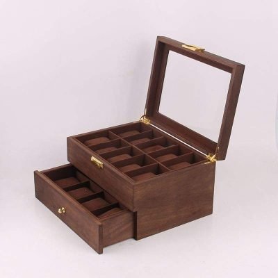 WOODEN STORAGE CASE 14 SLOTS