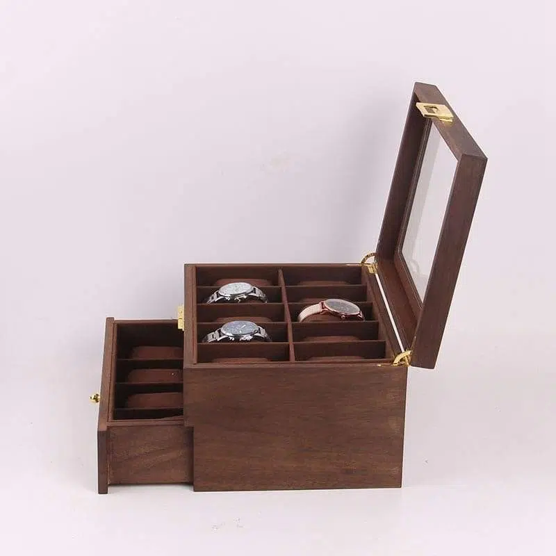 WOODEN STORAGE CASE 14 SLOTS