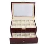 WOODEN STORAGE WATCH BOX 20 SLOTS