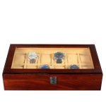 WOODEN WATCH BOX FOR STORAGE 12 SLOTS