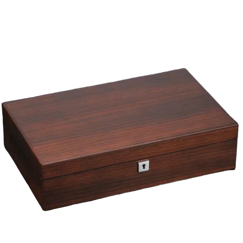 WOODEN WATCH BOX WITH POCKET  12 SLOTS